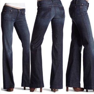 7 For All Mankind Dojo Flare, Blue 7 Pocket, Vietnam, 25x34, NWT $229 MSRP